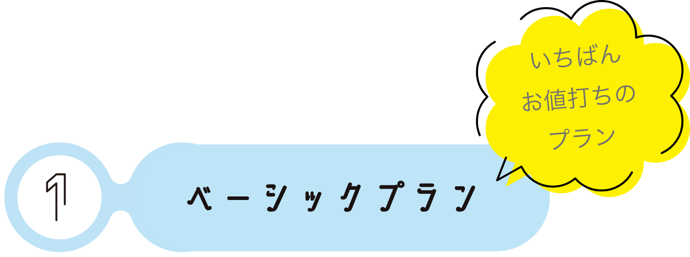 ベーシックプランいちばんのお値打ちプラン